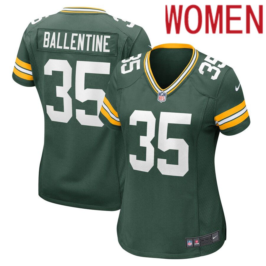 Women Green Bay Packers 35 Corey Ballentine Nike Green Home Game Player NFL Jersey